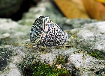 Amazon.com: Viking Valkyrie Signet Ring Ancient Pagan Symbol